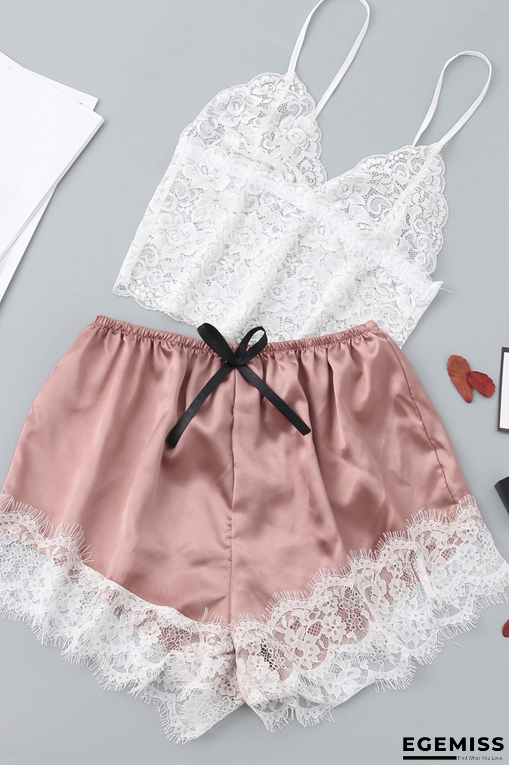 White Sexy Fashion Lace Suspender Pajamas | EGEMISS