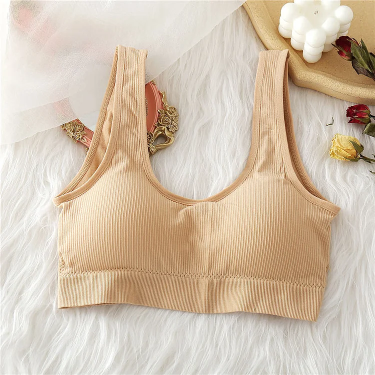 Women Tops Camisole Push Up Tank Crop Tops Padded Female Sexy Bralette Streetwear Cami Girls Lounge Solid Color Wirefree Tops