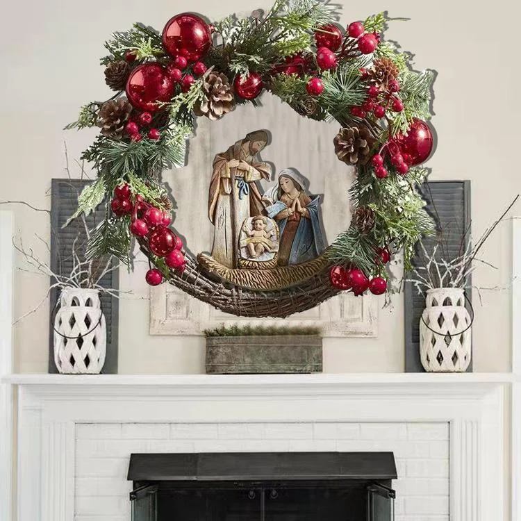 Elegant Red Christmas Wreath