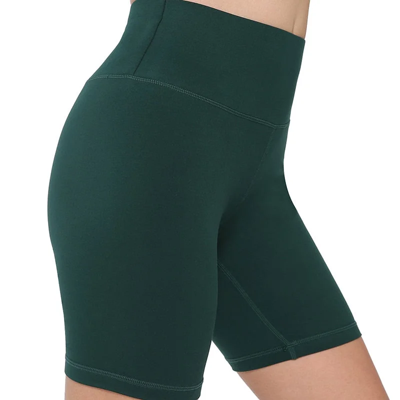 SVOKOR Seamless Biker Shorts Women Solid Push Up Fitness Shorts High Waist Clothing Workout Short Comfortable Female