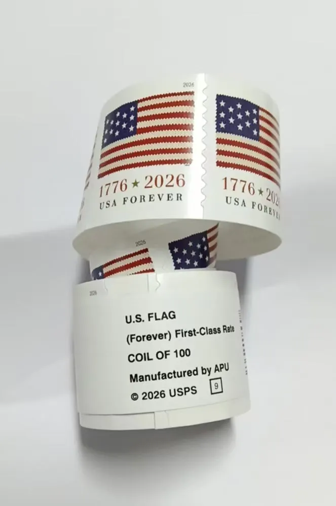 2026 US American Flag Forever Coil Stamps Roll Of 100 Stamps