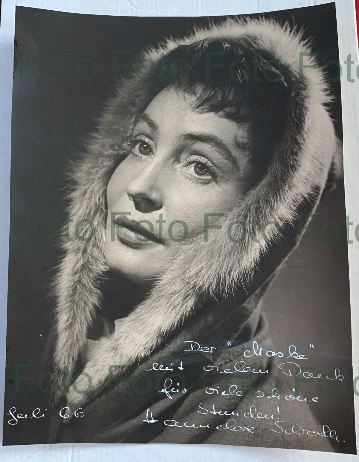 Hannelore Schroth Original Autograph Vintage Portrait Film Box Photo Poster painting (TV-425