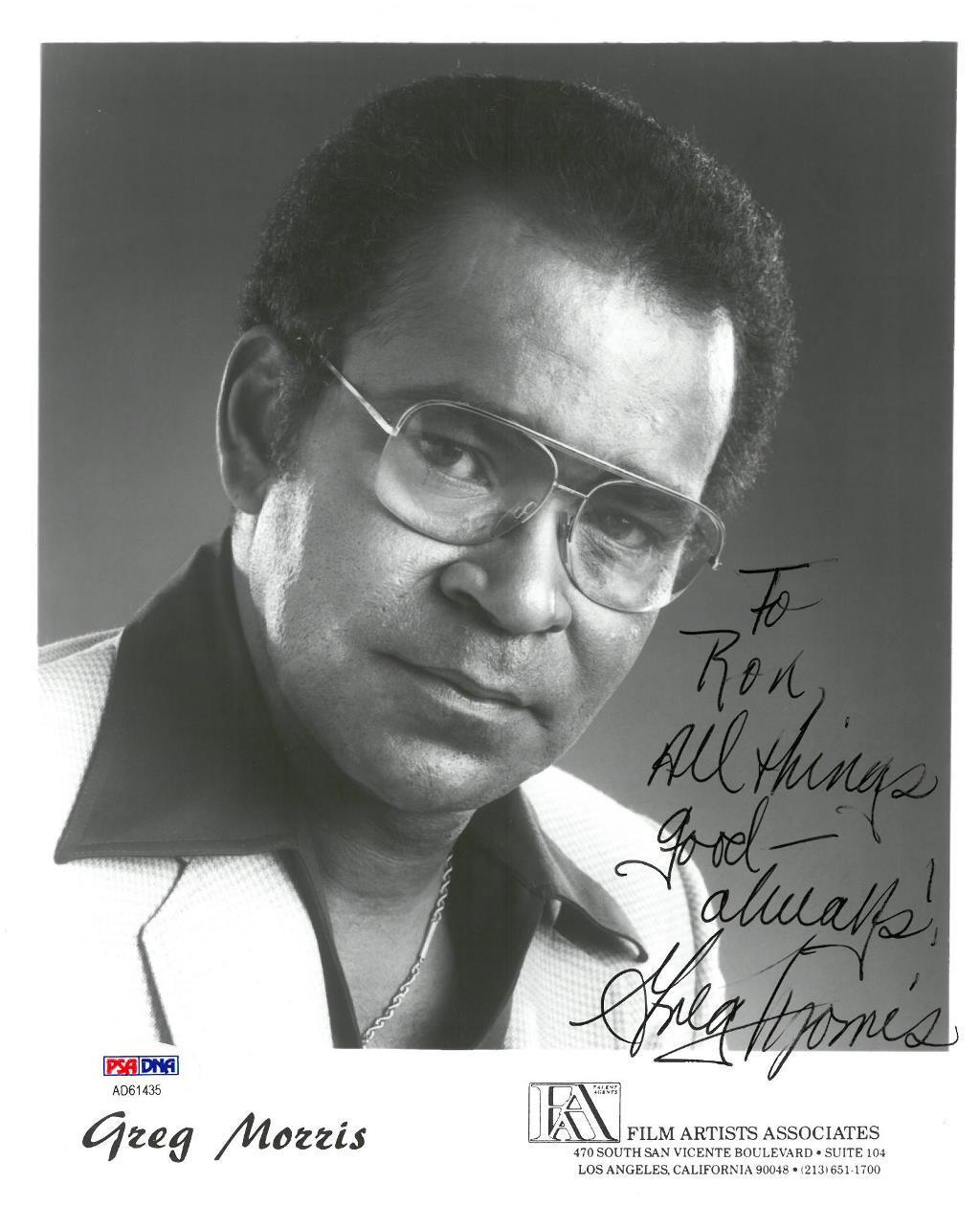 Greg Morris Signed Authentic Autographed 8x10 B/W Agency Photo Poster painting PSA/DNA #AD61435