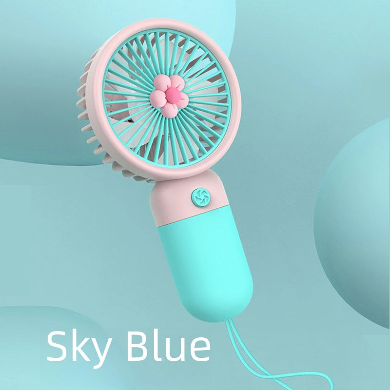 New Flower Mini Hand-held Small Fan Summer Fresh Portable Portable Portable Fan Usb Storage Electric Fan