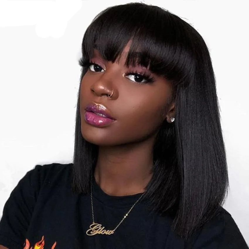 Jewtribute Hair®|Hairmoda Straight Bangs Wig Short Bob Wig