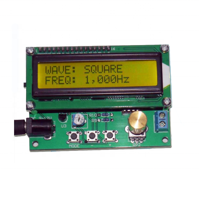 1602 Display Multi-Waveform Function Signal Generator Experimental PCB Boards MCU Digital RF Signal Generator Kit