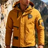 Men's Casual Jacket Parka Autumn and Winter Hooded Men's Coat Solid Color Outdoor