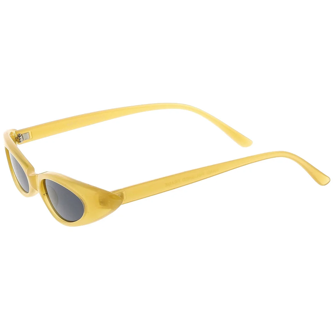 Pastel Thin Extreme Oval glasses Neutral Colored Oval Lens 47mm