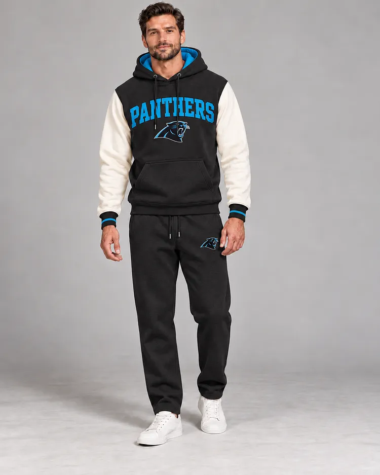 Carolina Panthers Men's Hoodie And Pants Set - Design 3