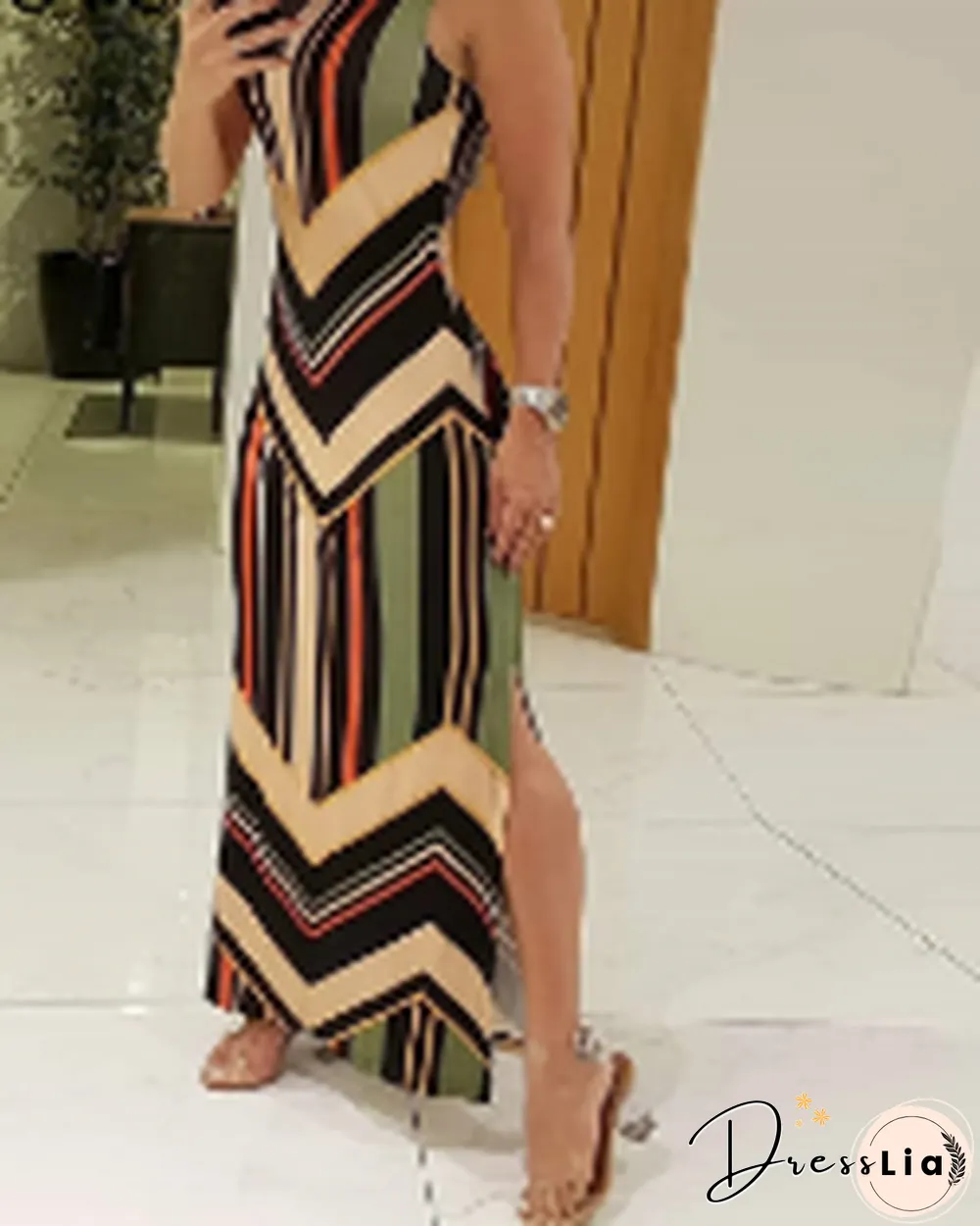 Women Sleeveless O-Neck Dress
