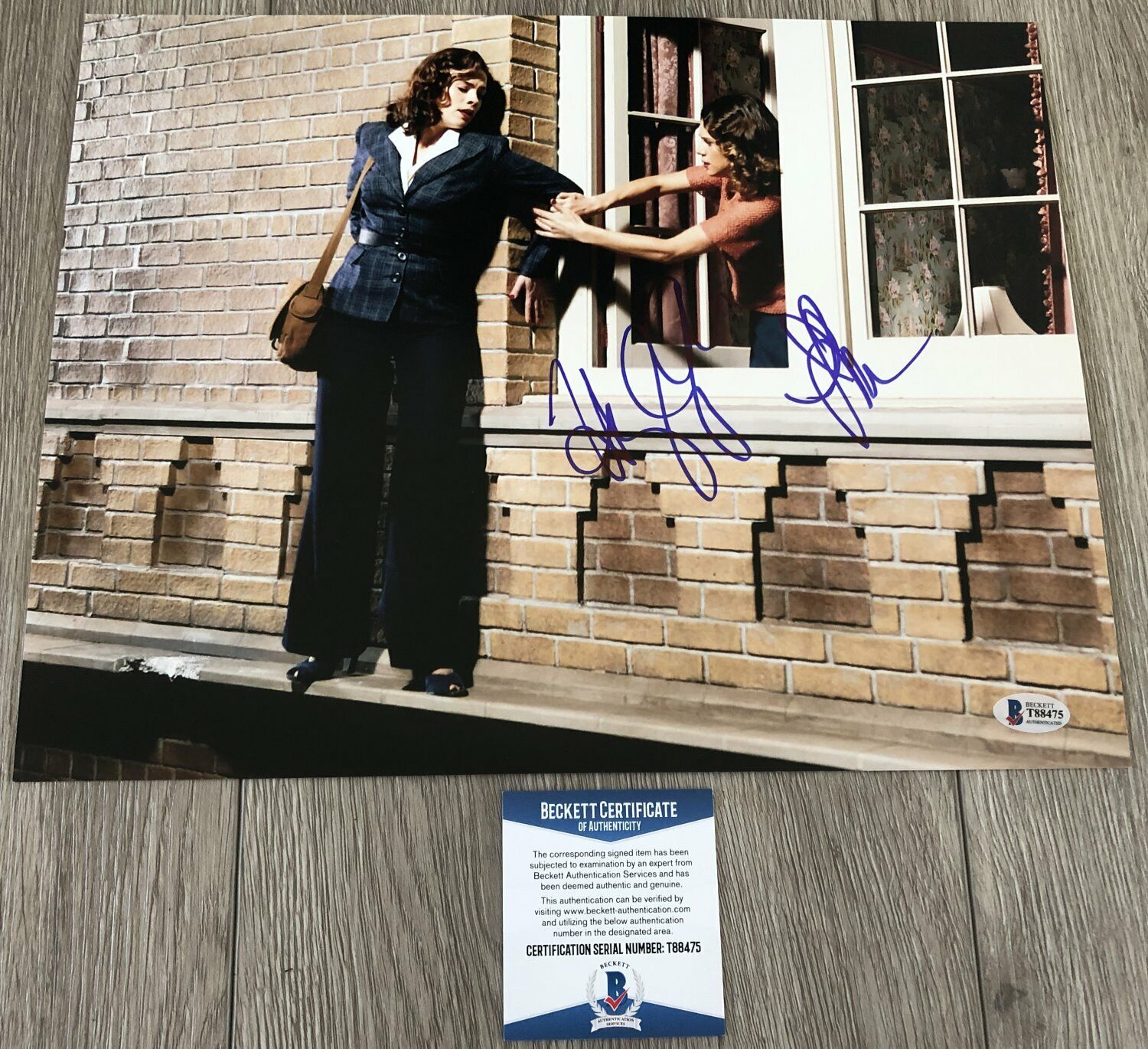 HAYLEY ATWELL & LYNDSY FONSECA SIGNED AGENT CARTER 11x14 Photo Poster painting w/BECKETT BAS COA