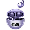 BT Wireless Bone Conduction Earphones with Noise Canceling Mics HiFi Touch Control Headset LED Digital Display Smart Control Earphone Clip-On Earbuds for Outdoor Cycling Running Exercise