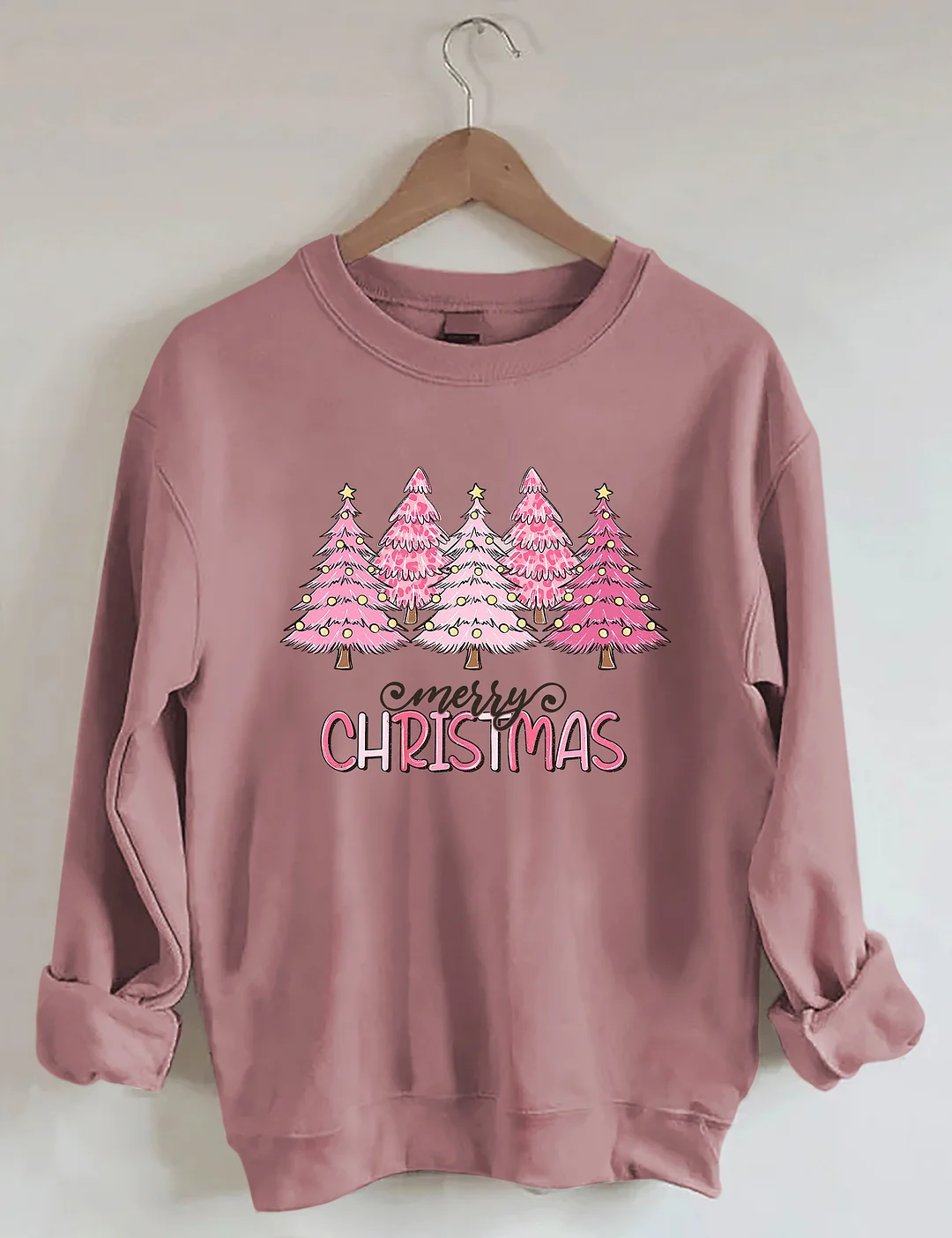 Pink Tree Christmas Sweatshirt