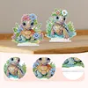 2pcs DIY Flower Crown Turtles Diamond Painting Ornaments