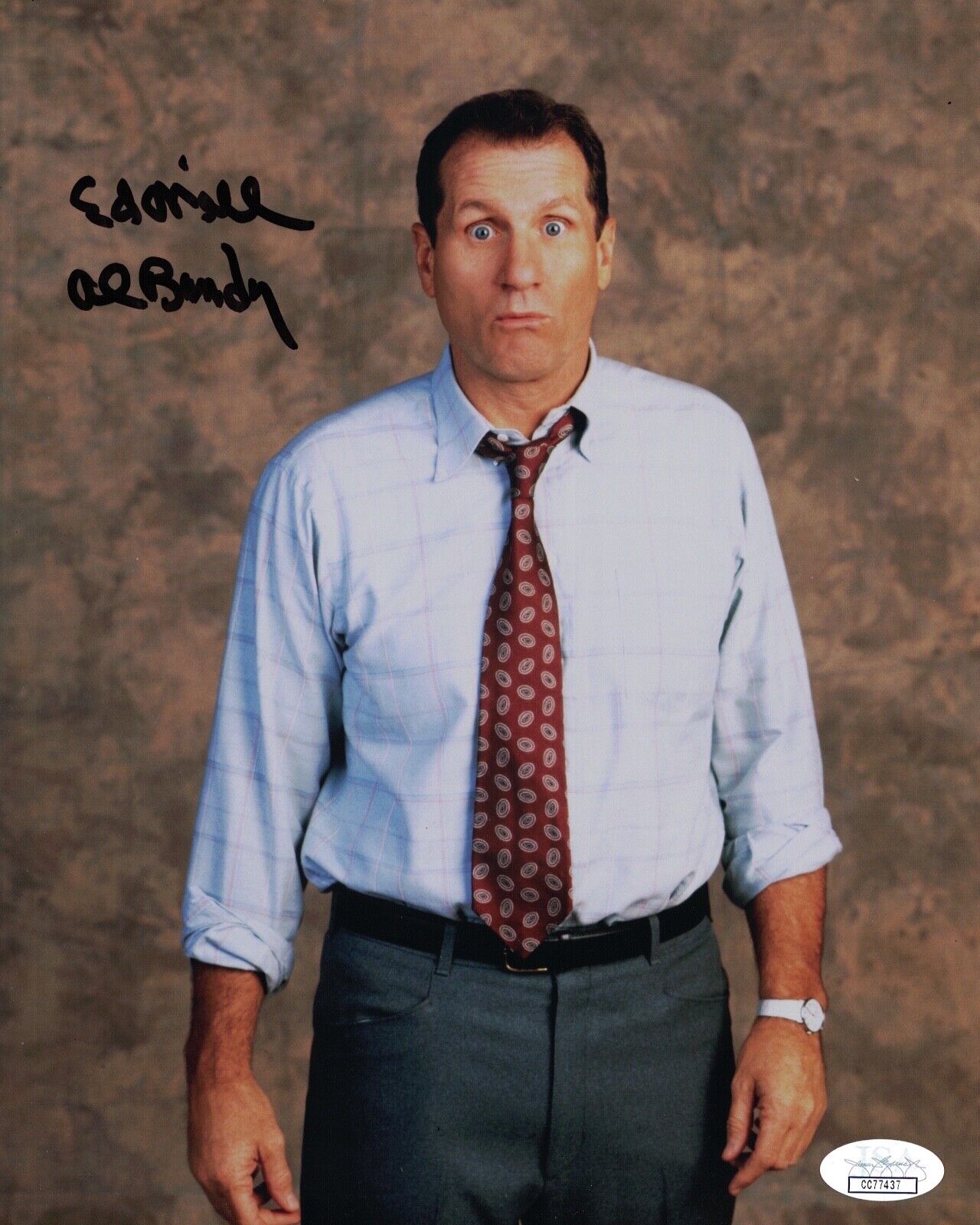 ED O'NEILL Authentic MARRIED WITH CHILDREN SIGNED 8X10 Photo Poster painting AUTOGRAPH JSA COA