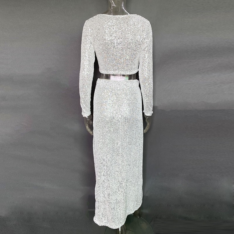 Ootddress Sequin Female Sexy Maxi Skirt Summer Fashion Glitter High Waist Loose Elegant Club Long Skirt Sparkle Women Long Skirt New