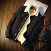 💥 2025 Hot Sale! Men's Autumn and Winter Thickened Denim Jacket with Plush Lamb Wool Cotton Coat Slim Fit Jacket