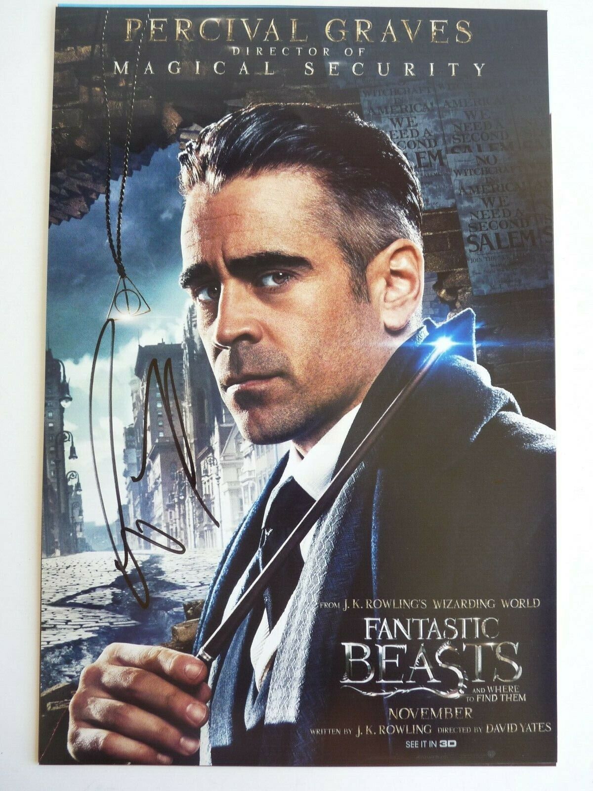 Colin Farrell Signed Autographed Fantastic Beast 12x18 Movie Photo Poster painting BAS Cert G1