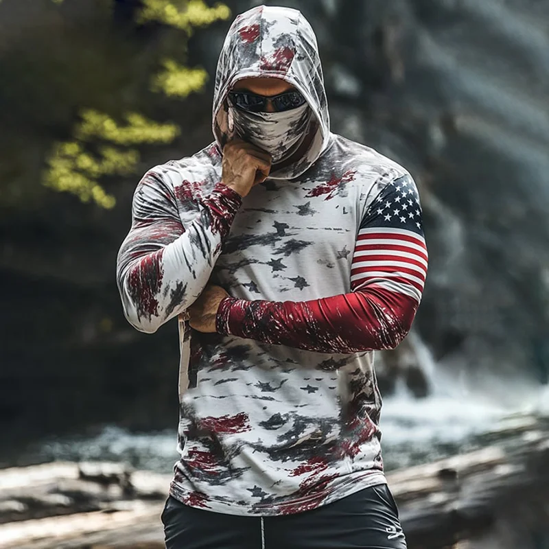 Men's Sports Casual Regional Symbol Hooded Sweatshirt-inspireuse