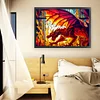 >SALE<Full Embroidery Cotton Thread 11CT Print Stain Glass Dragon Cross Stitch 60x45cm