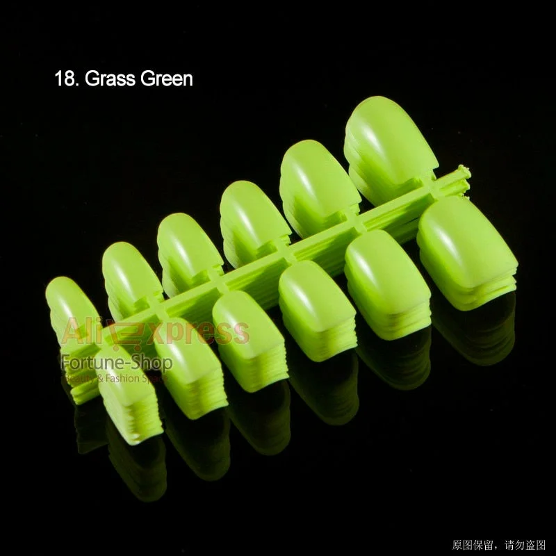 120pcs/pack 20 Colors Full Cover Nail Tips Short Design Fake Nails Square Faux Ongles Acrylic Frenc False Nails Art Tips Tools-Nail Inspo