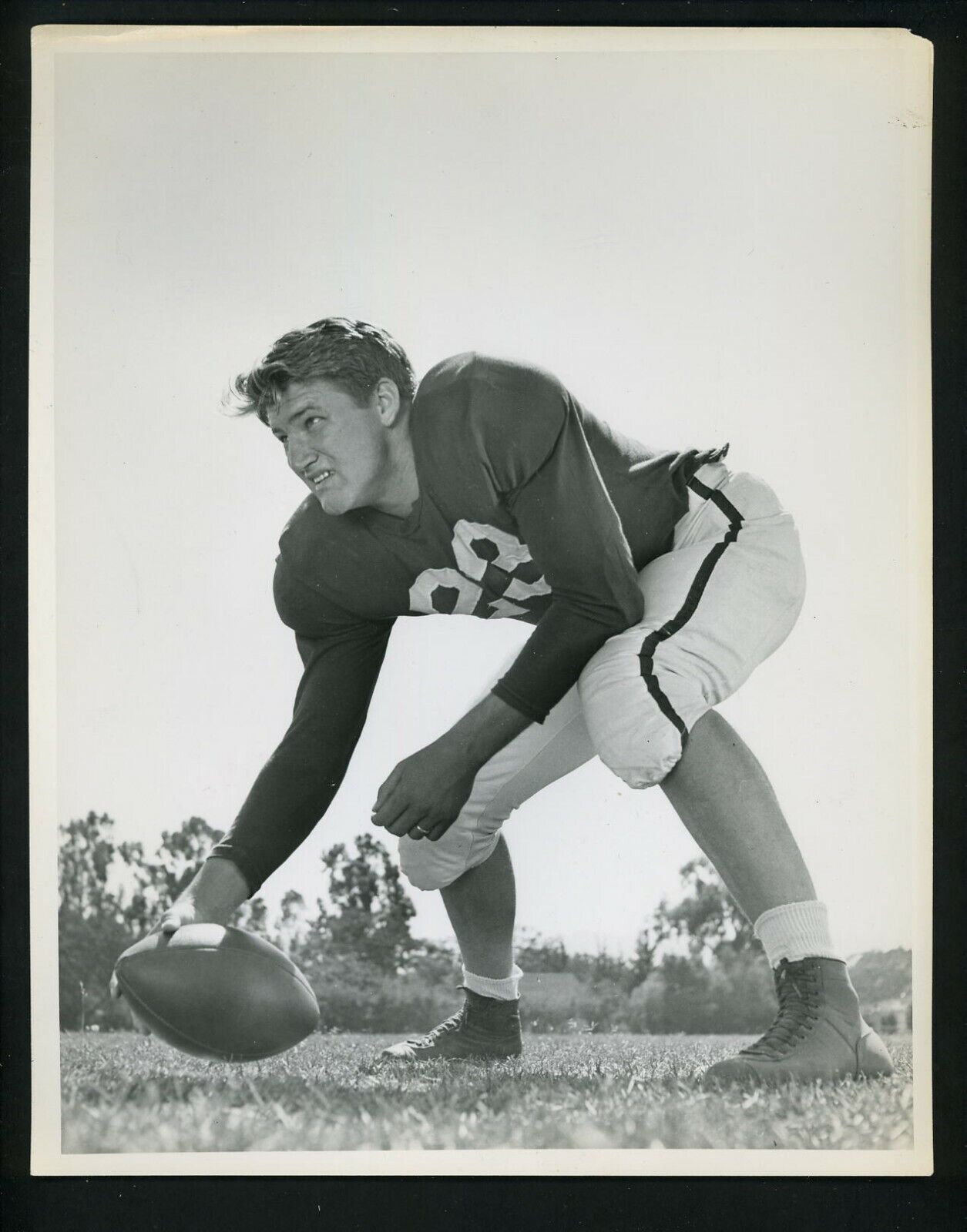 Bill Johnson Type 1 Press Photo Poster painting used for his 1950 Bowman San Francisco 49ers