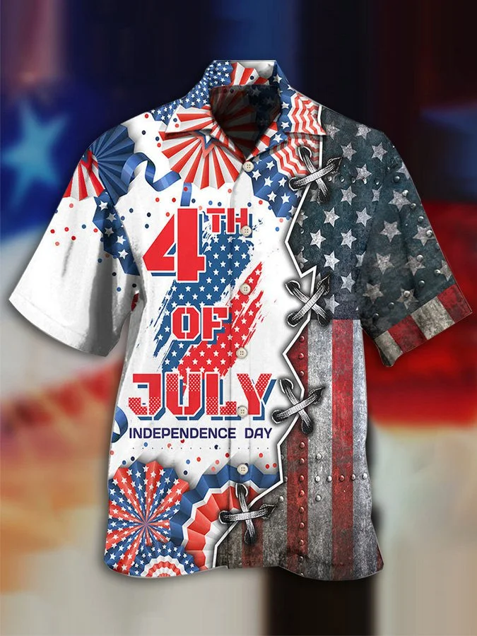 Men's Cotton-Blend Hawaiian Shirts