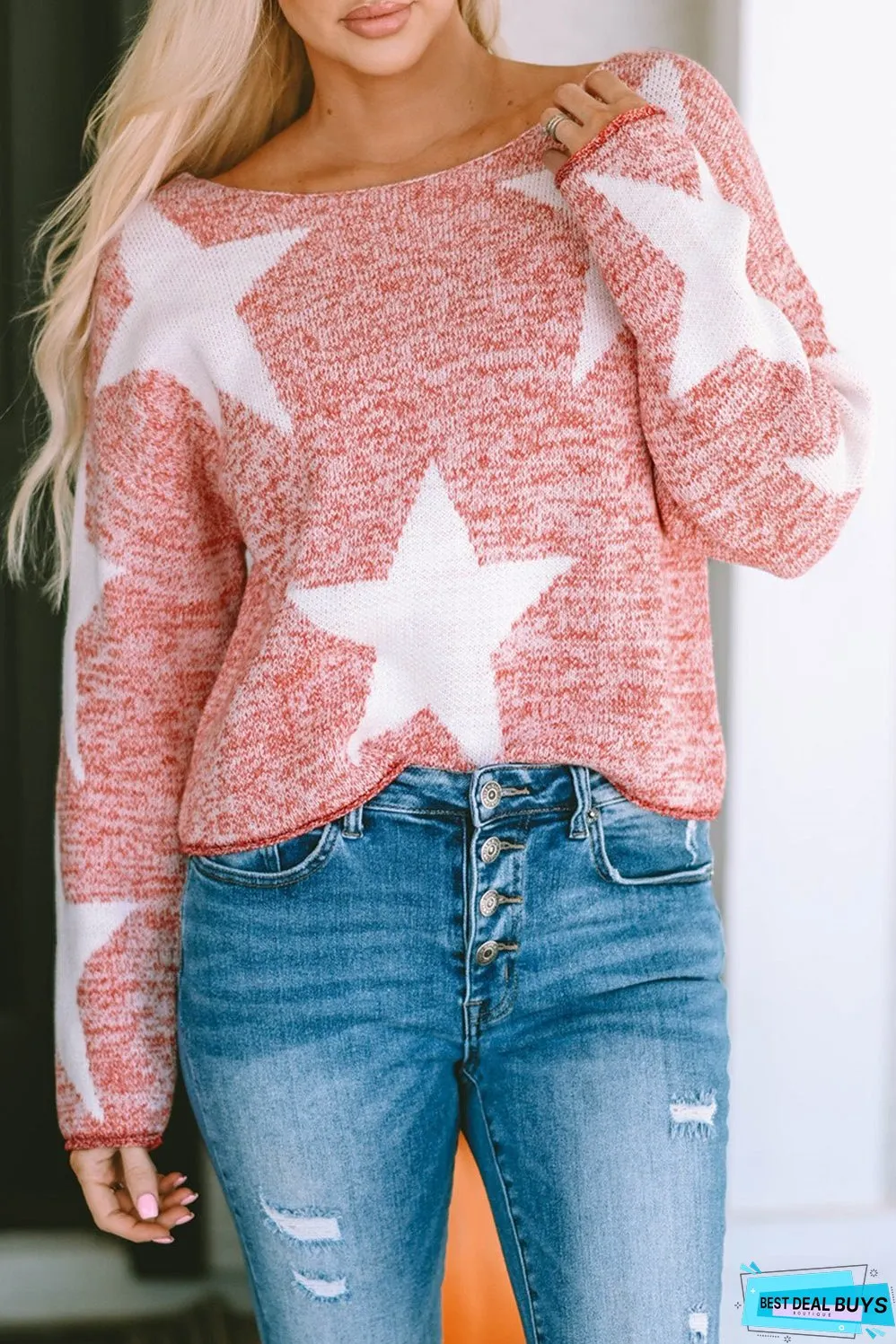 Big Star Spangled Casual Knit Sweater