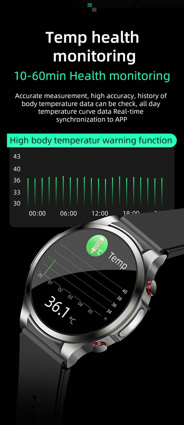 Findtime S43 Smart Watch with Glucose Monitor