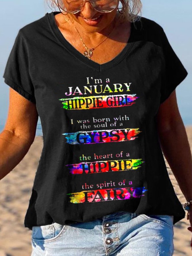 Vintage Letter Print Short Sleeve T-Shirt