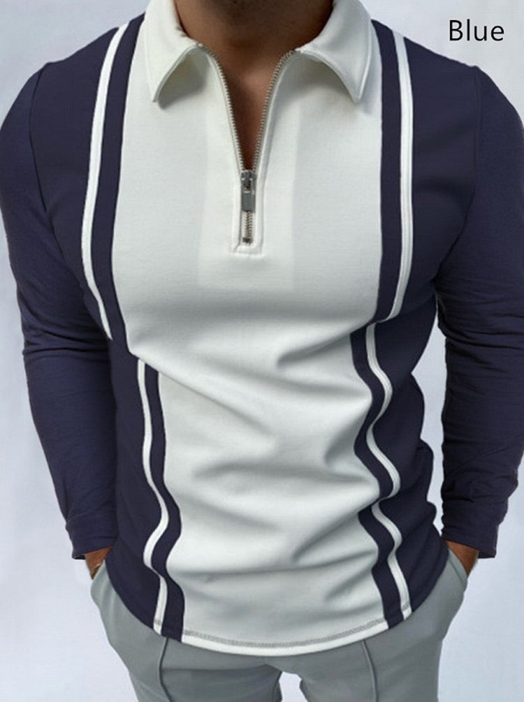 Men's Polo Shirt Long Sleeve Casual