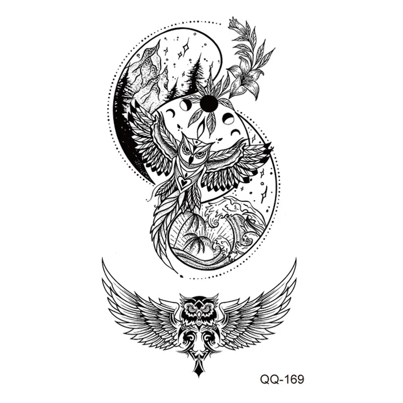 Sdrawing Rose Temporary Tattoo Sticker Flower Feather Elephant Body Clavicle Ankle Legs Arm Art Fake Tatto Party Bikini Tatoos