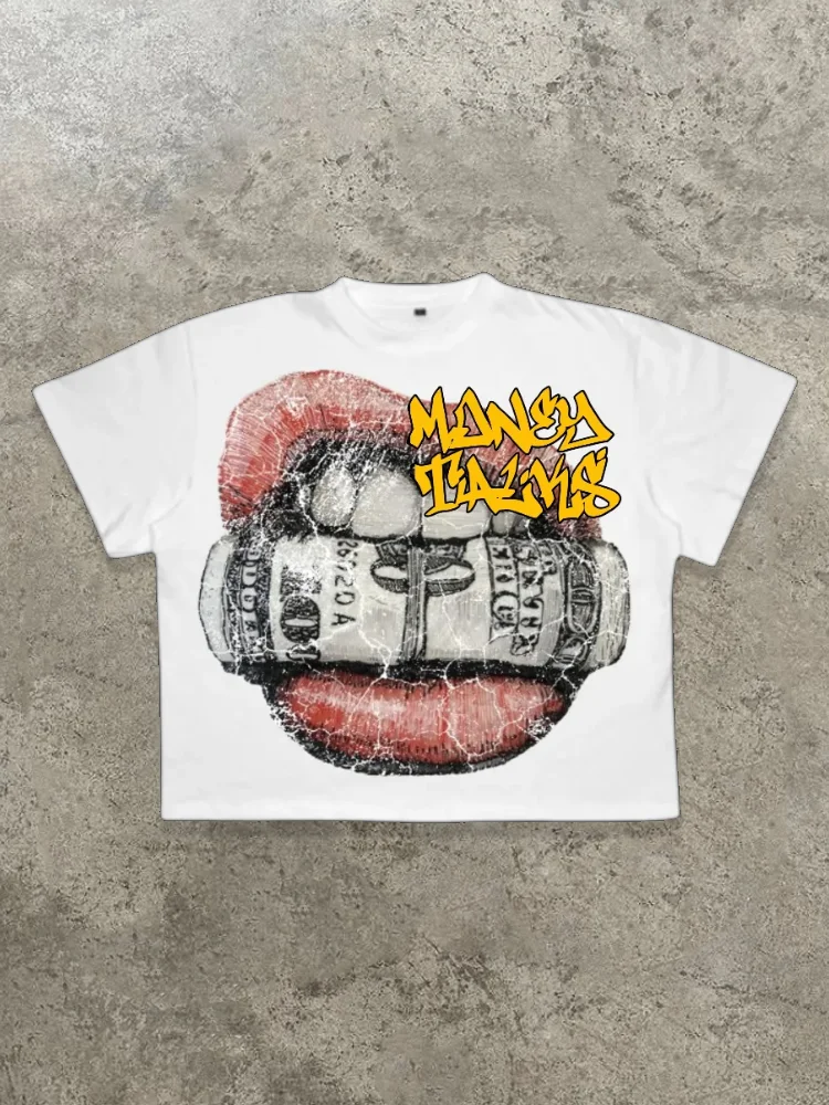 We All Need Money-themed Pure Cotton T-shirt