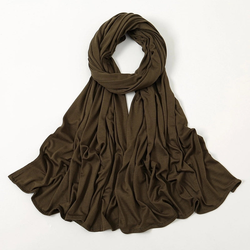 Hot New Solid Color Mercerized Cotton Jersey Scarf Soft Scarf Spot