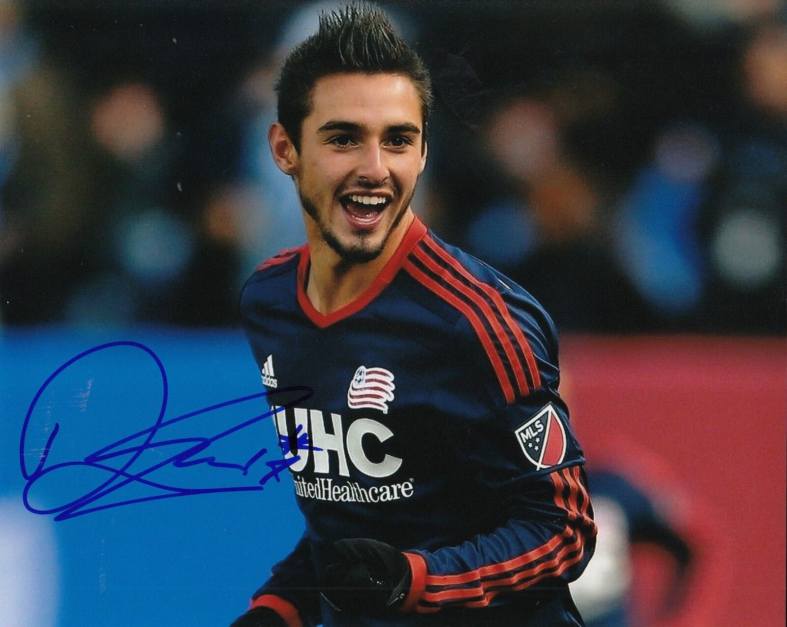 DIEGO FAGUNDEZ signed (NEW ENGLAND REVOULTION) MLS SOCCER 8X10 Photo Poster painting W/COA #2