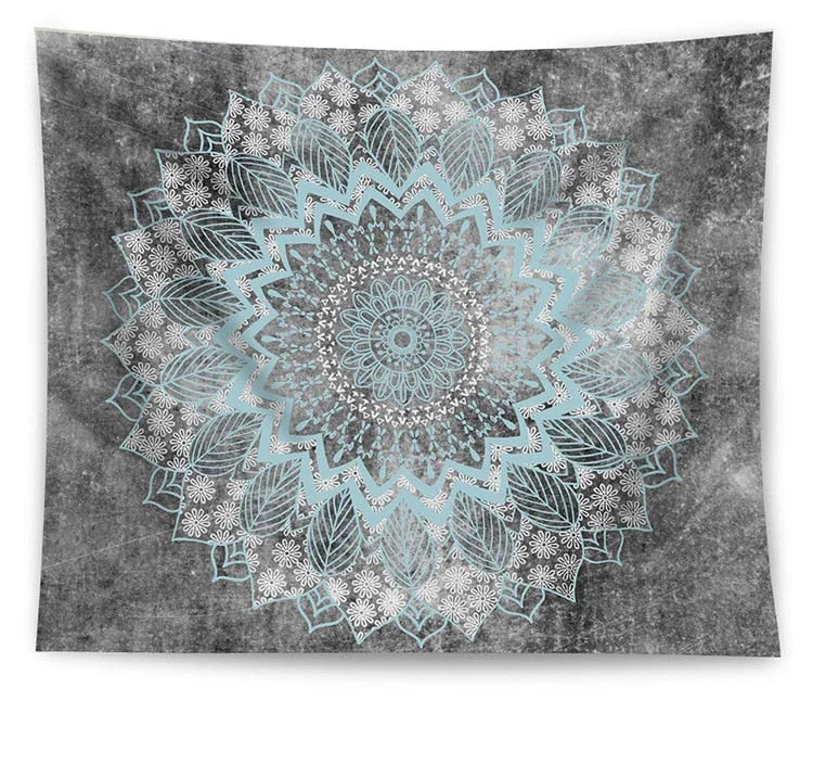 Polyester Mandala Print Tapestry Wall Hanging Carpet Throw Yoga Beach Mat Blanket Large 150*200cm Sleeping pad wall art Tapestry