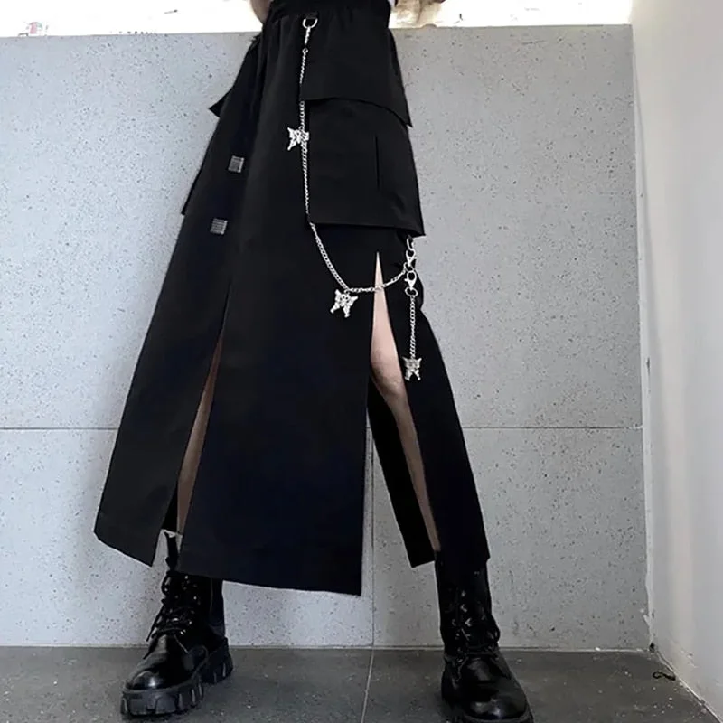 Harajuku Slim Retro Top + Mid-length Skirt FY027
