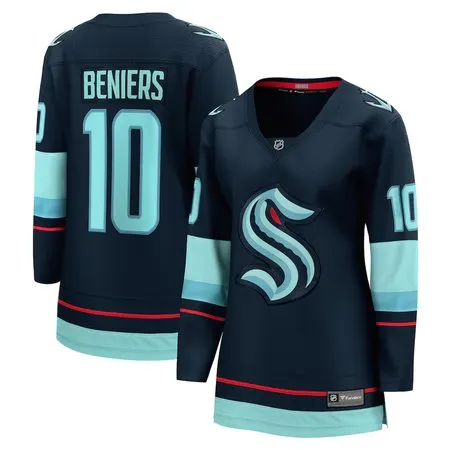 Women's Seattle Kraken #10 Matty Beniers  Deep Sea Blue Home Player Jersey