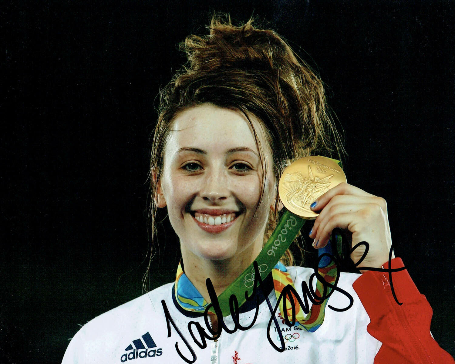 Jade JONES Taekwondo Rio 2016 Olympics Autograph Signed 10x8 Photo Poster painting 2 AFTAL COA