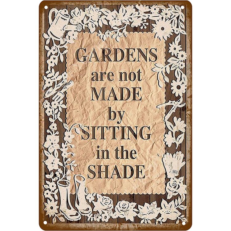 【20*30cm/30*40cm】Garden Rules - Vintage Tin Signs/Wooden Signs