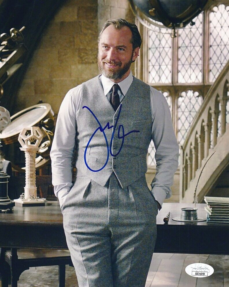 Jude Law autographed signed autograph auto Fantastic Beasts 8x10 movie Photo Poster painting JSA