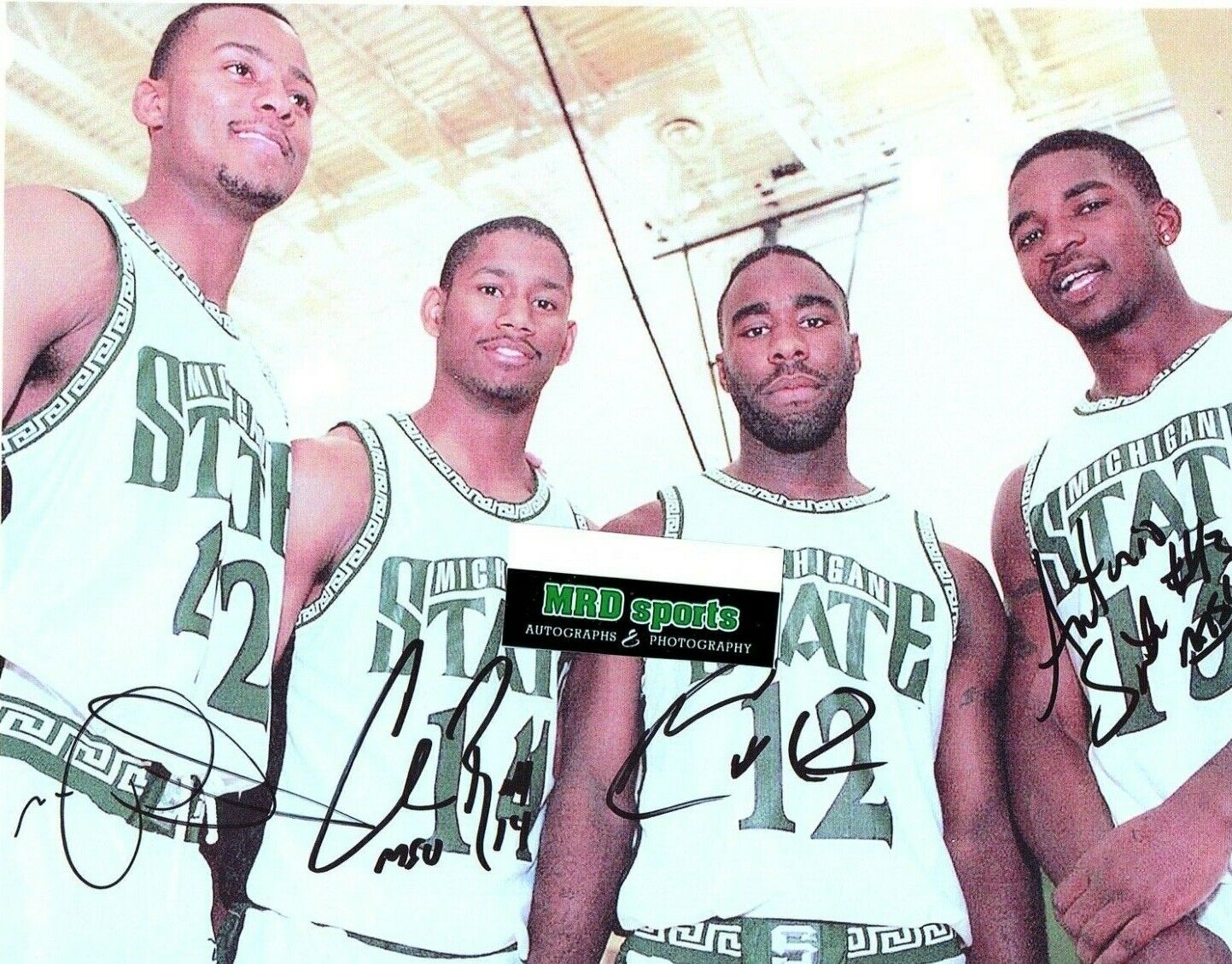 Michigan State Basketball FLINTSTONES reprinted signed autograph 8x10 Photo Poster painting MSU