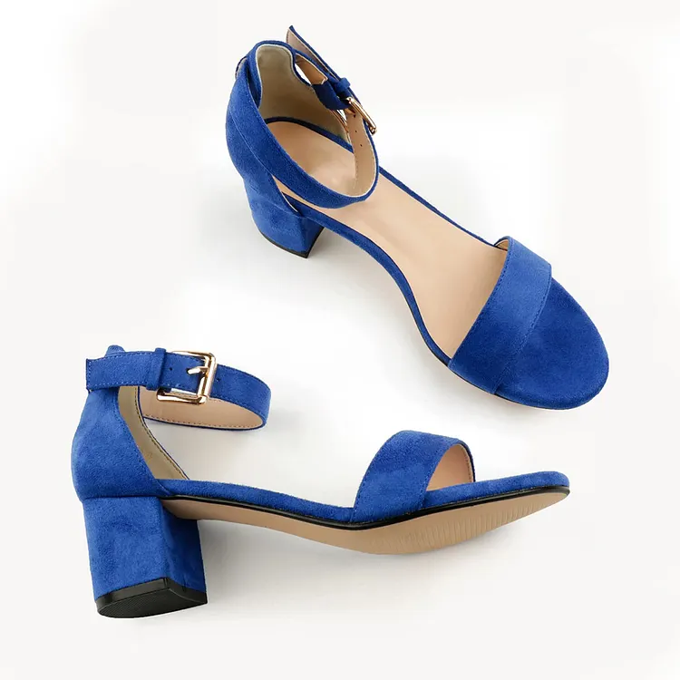 50mm/2 Inch Women's Chunk Low Heel Pump High Heels Sandals VOCOSI VOCOSI