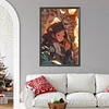 (40*60cm)Girl and Giraffe - Round AB Drill Diamond Painting