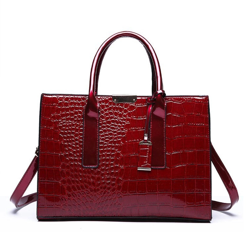 New Women’s Bag Trend Crocodile Pattern Portable Shoulder Slung Tote Bag A Generation Of Global