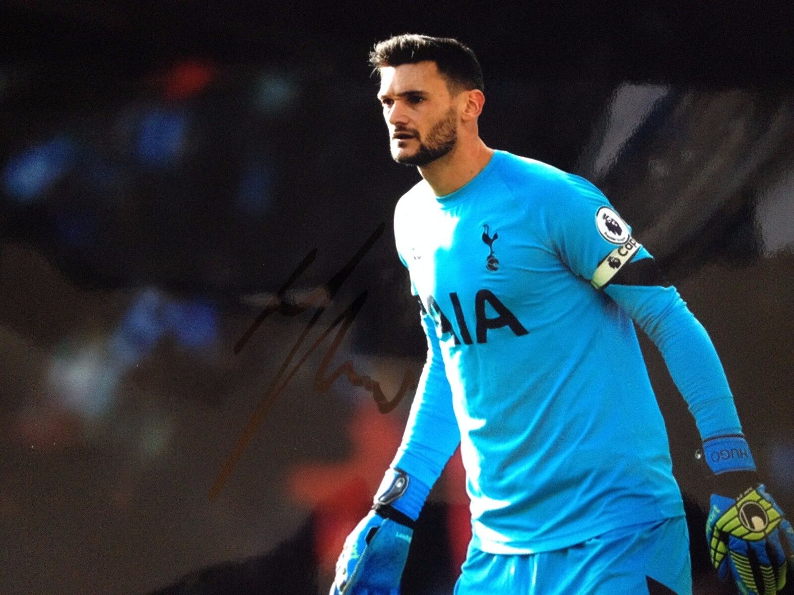 HUGO LLORIS - TOTTENHAM FOOTBALLER - STUNNING SIGNED COLOUR Photo Poster painting