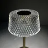 Crystal Table Lamp Cordless Desk Lamp Dimmable Sleeping Light for Restaurant Bar
