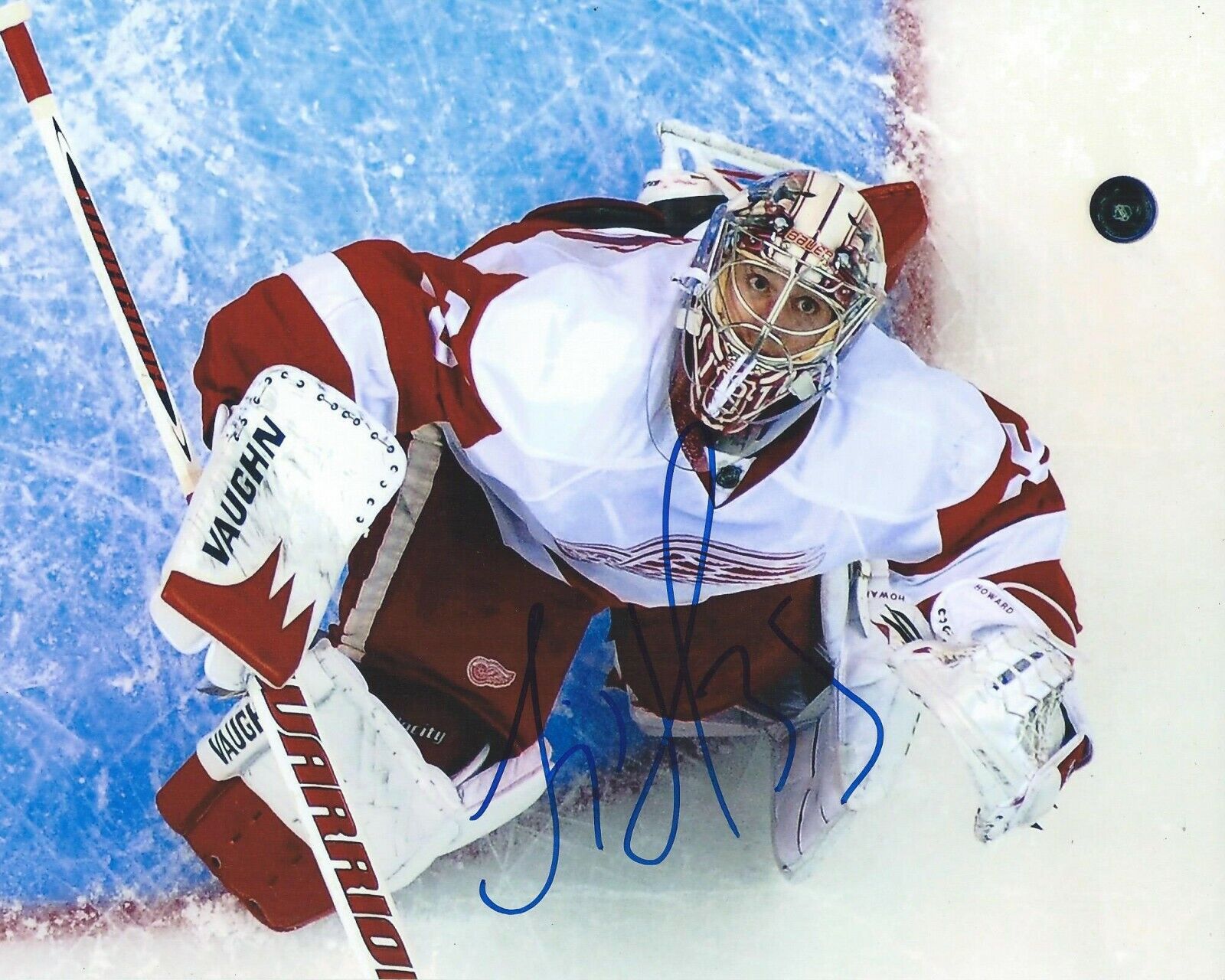 Jimmy Howard Signed 8x10 Photo Poster painting Detroit Red Wings Autographed COA E