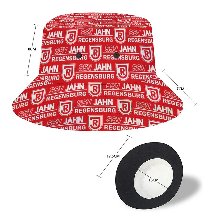 SSV Jahn Regensburg Karomuster Sommer Sonnenhut Reversible Bucket Hat
