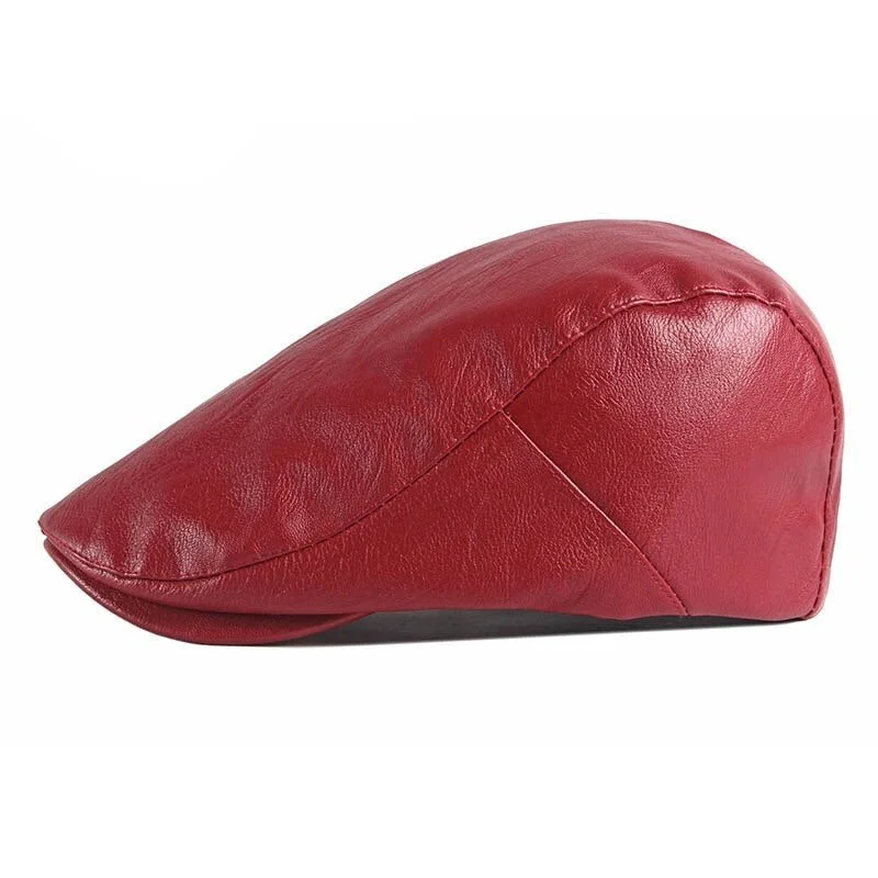Classic Leather Flat Cap